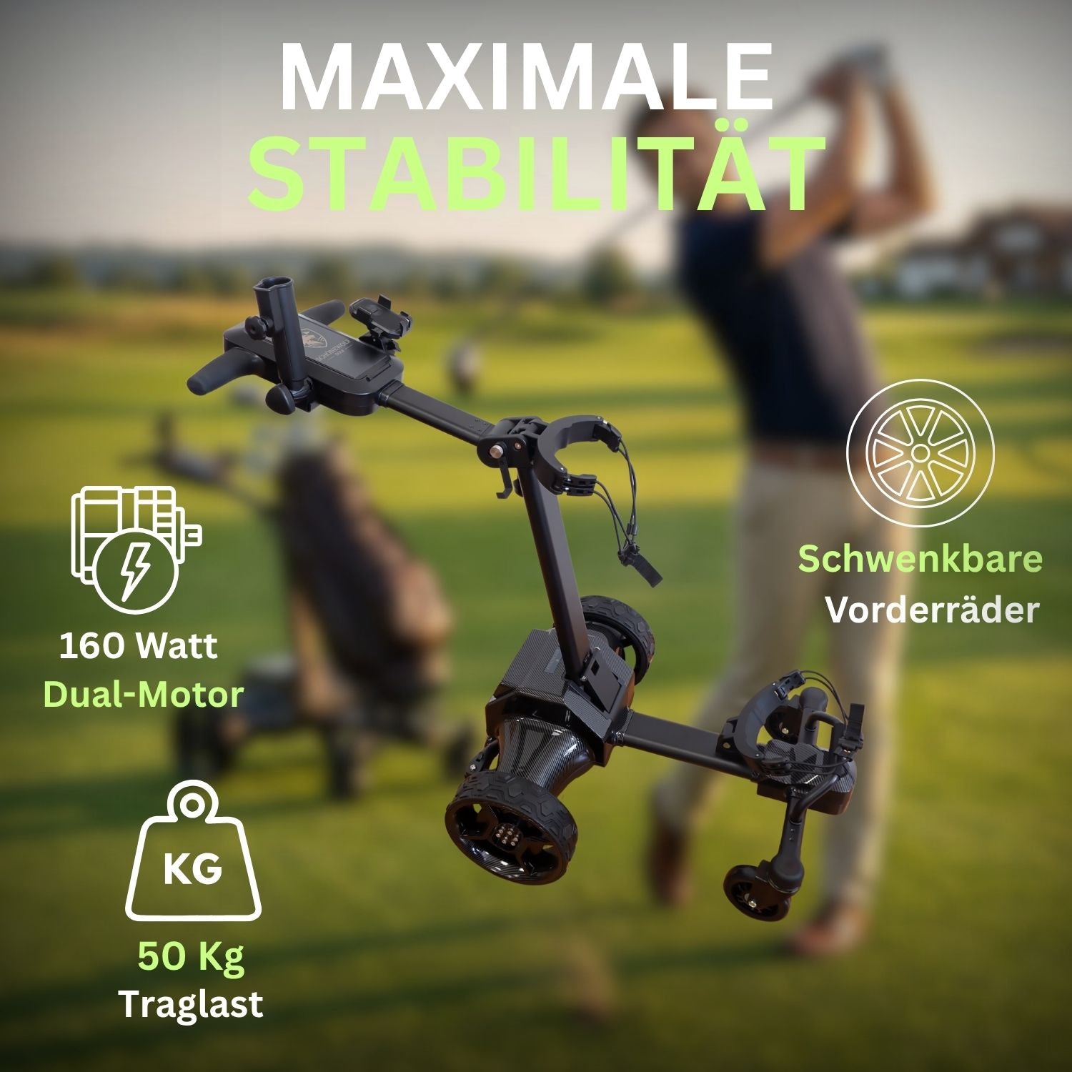 Schönewolf elektrischer Golftrolley mit automatsicher Verfolgung 