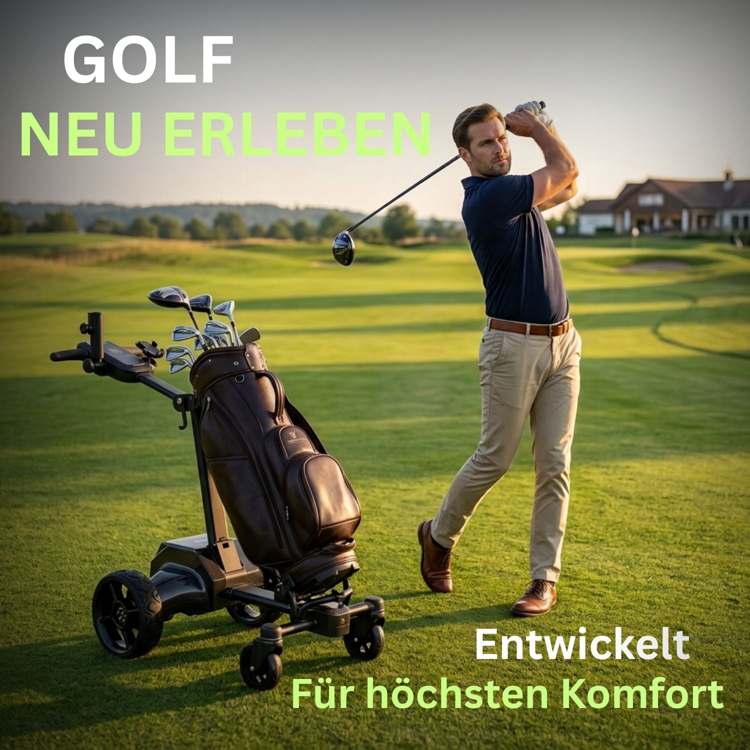 Schönewolf elektrischer Golftrolley mit automatsicher Verfolgung 